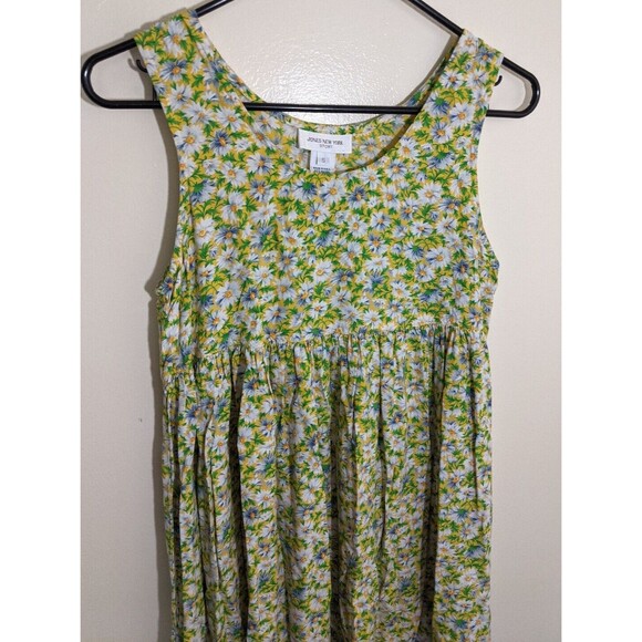 Jones New York Sport Vintage Midi Dress Floral Pleated Spring Made In USA Small - Picture 9 of 10
